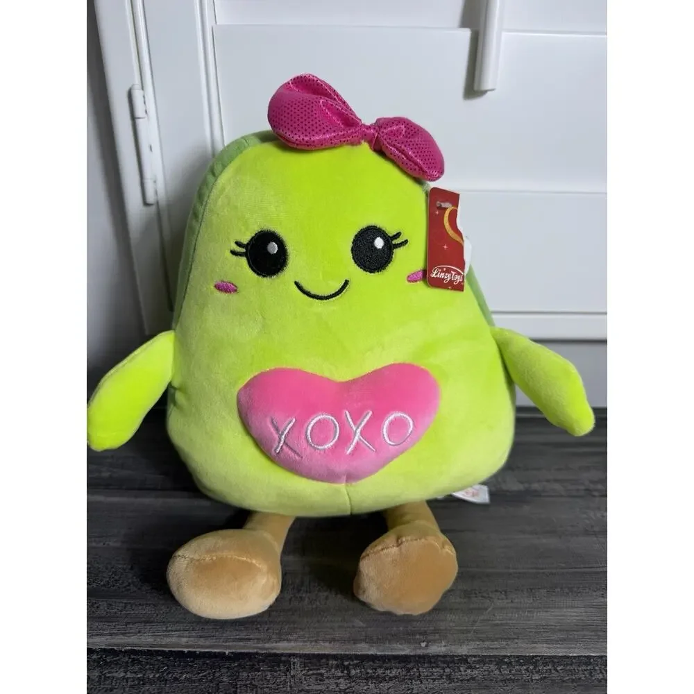 Linzy Toys Avocado Flush 9x14” Linzy Plush XOXO Plushie Stuffed Animal Collector